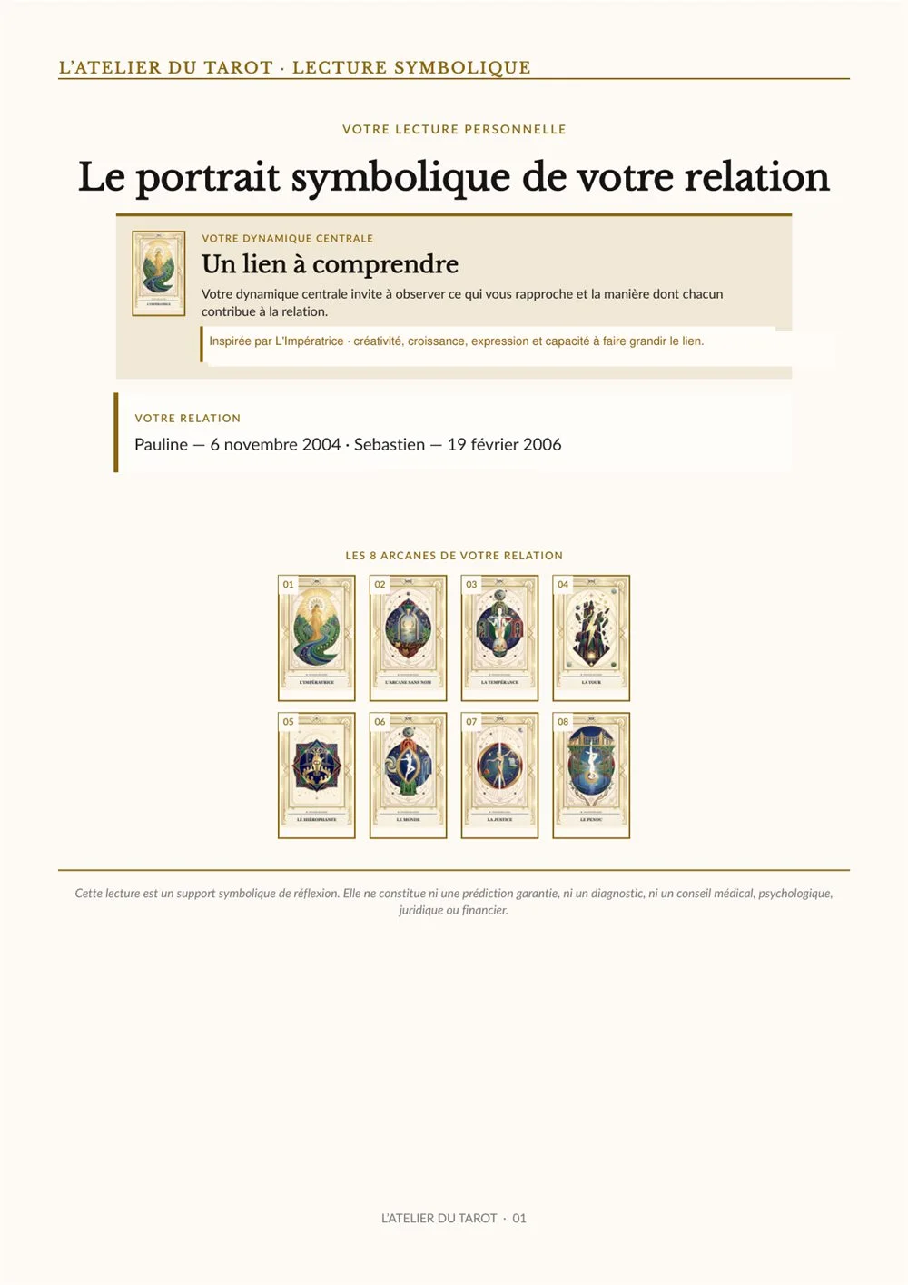Page 1 du livret PDF