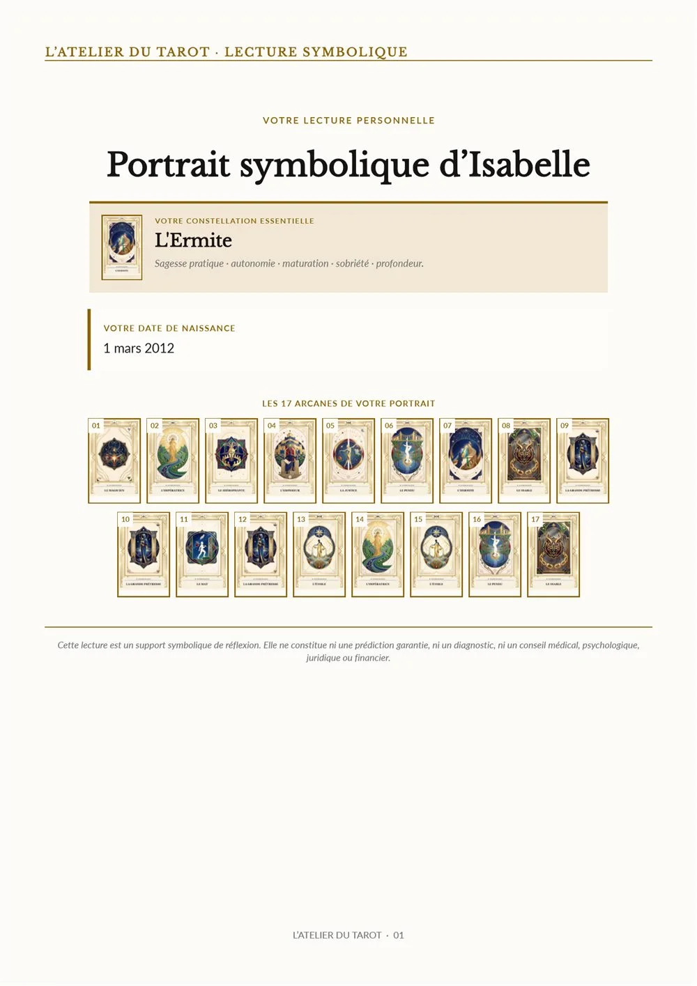 Page 1 du livret PDF
